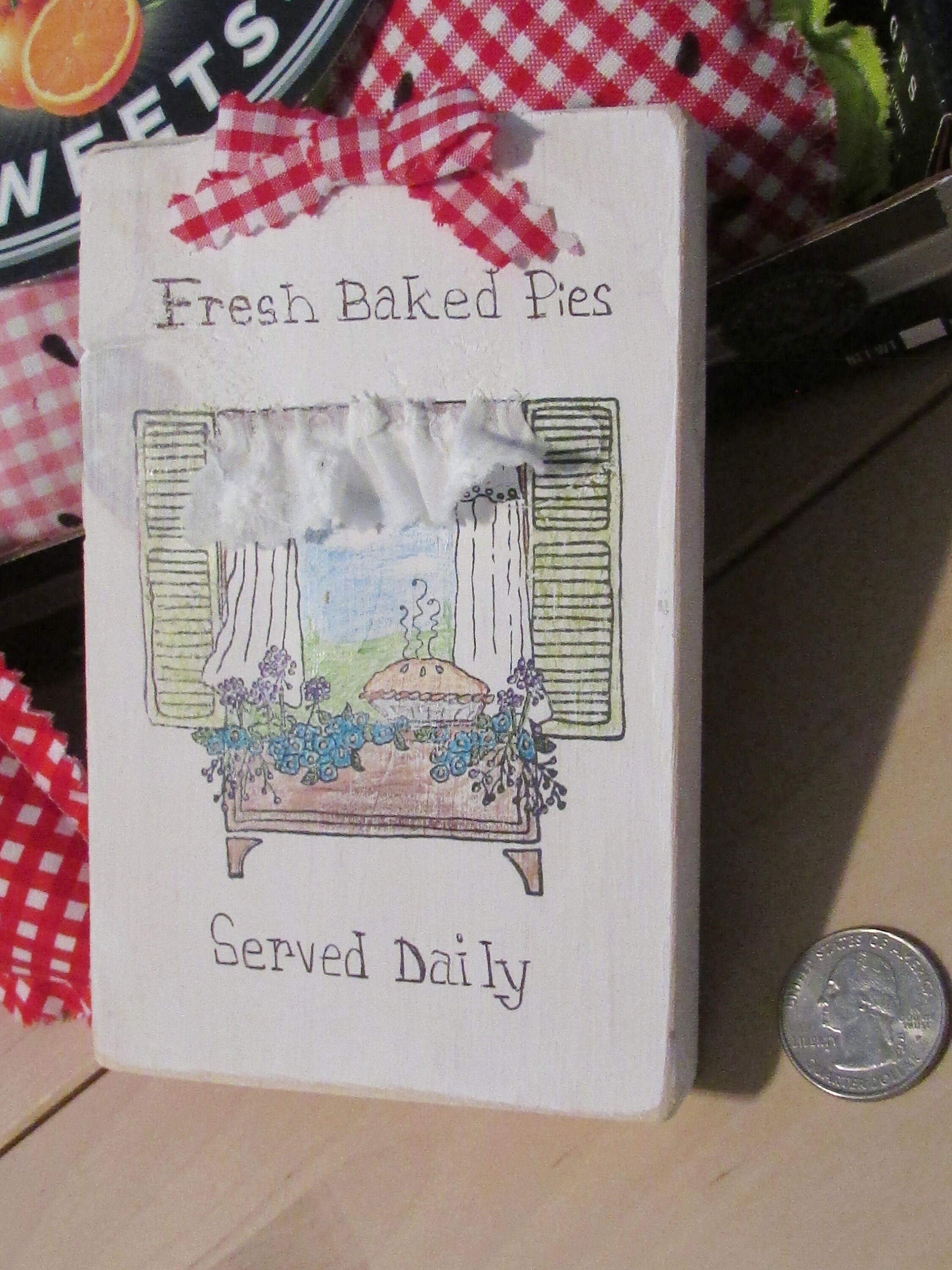 MINI Pie Sign Tiered Tray Decor Fresh Baked Pies Served Daily | Etsy