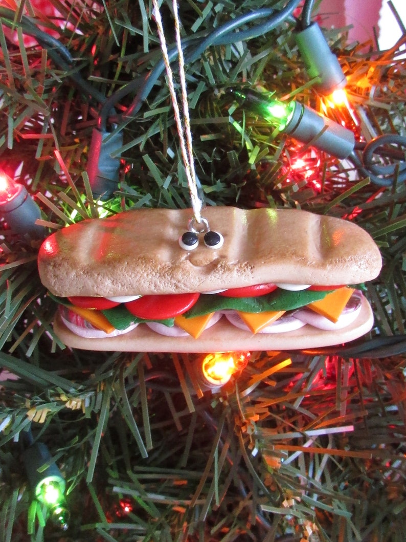 Hoagie Christmas Ornament Sandwich Ornament Submarine Etsy