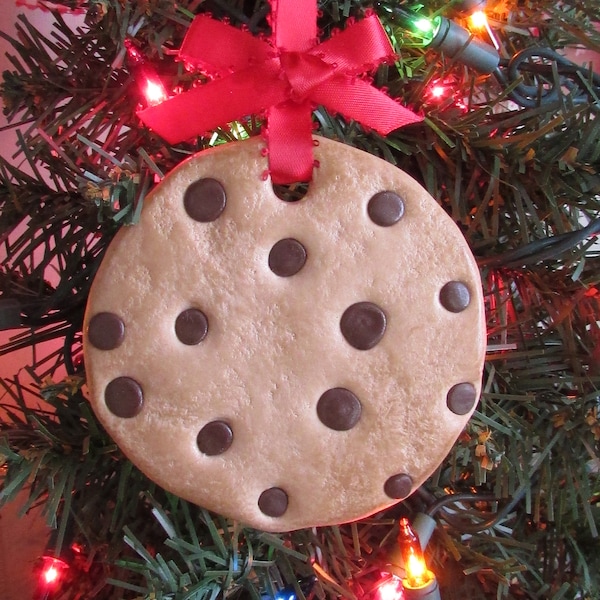 Chocolate Chip Cookie Ornament, Chocolate Chip Cookie Christmas Ornament, Cookie Ornament, Chloe Cookie, Cookie Christmas Ornament, Cookie