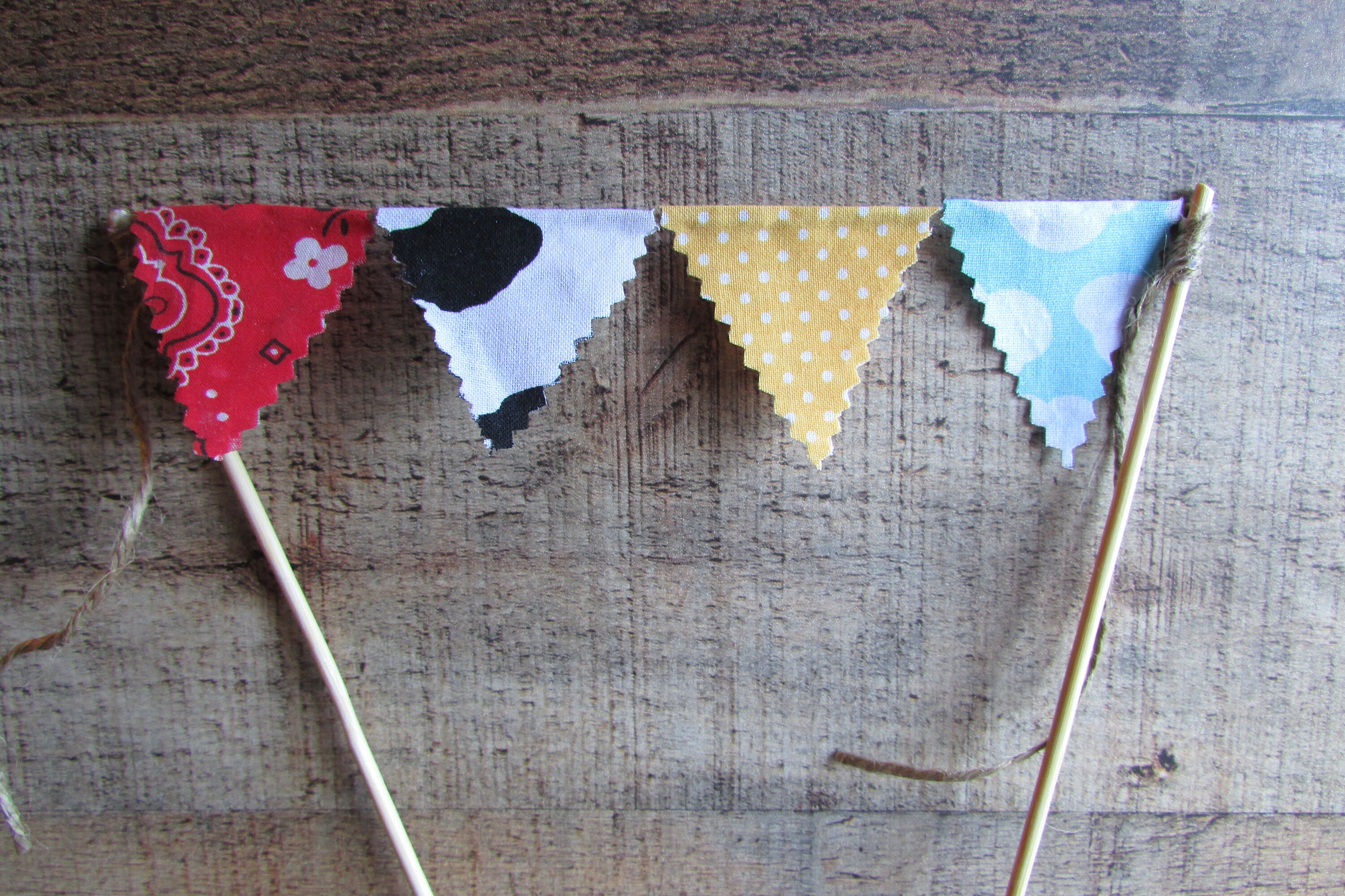 Cowboy Birthday Cake Topper Red Bandana Cow Print Cake Banner Etsy Canada