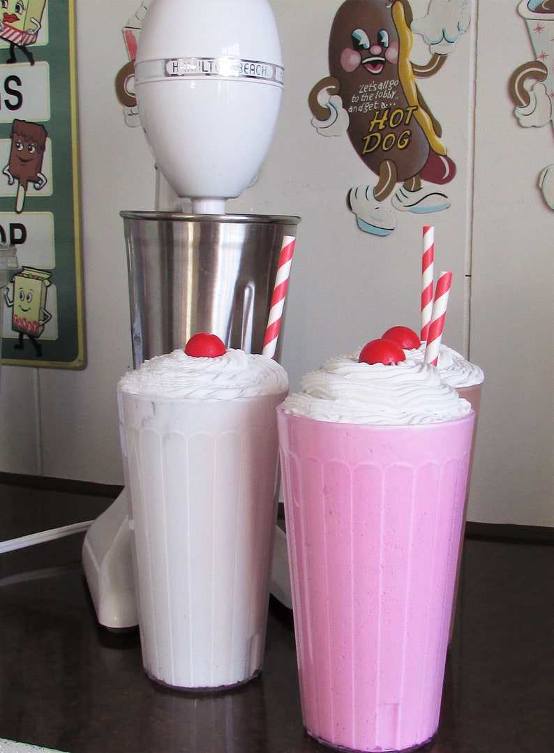 Fake Milkshake for Display Faux Food Drink Prop 50's Diner Etsy