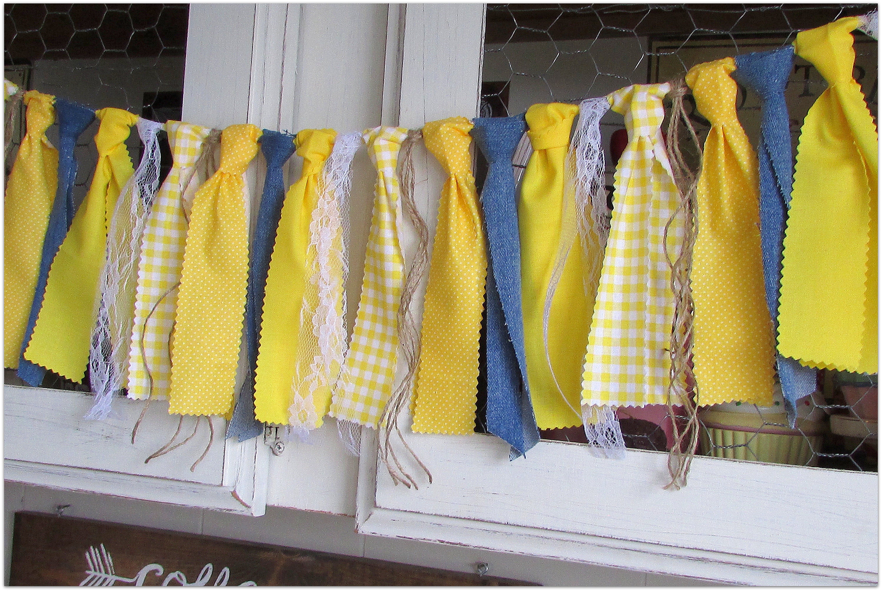 Lemonade Rag Tie Garland Lemonade Photo Prop County Fair Etsy