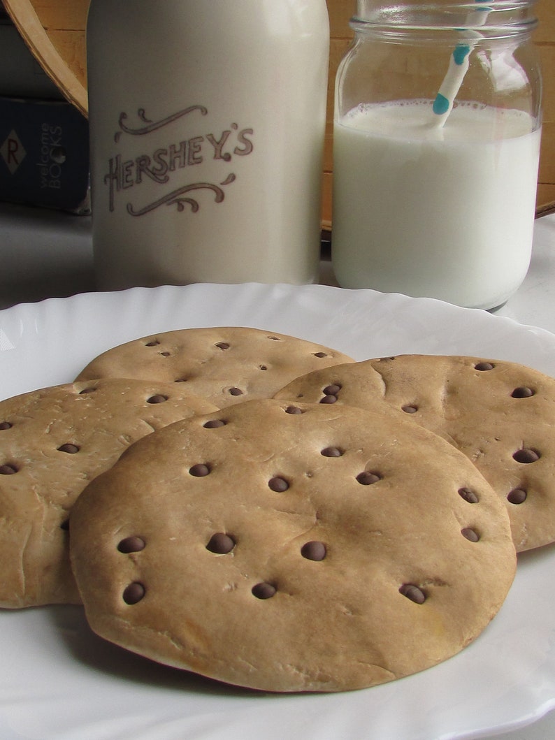 Fake Chocolate Chip Cookies For Display Faux Food Prop Bakery Etsy