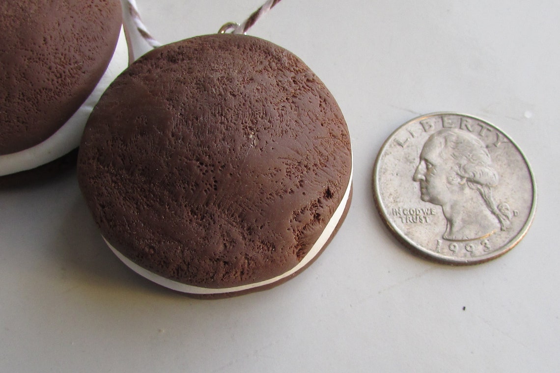 1 MINI Chocolate Gob Cookie Christmas Ornament Christmas Etsy