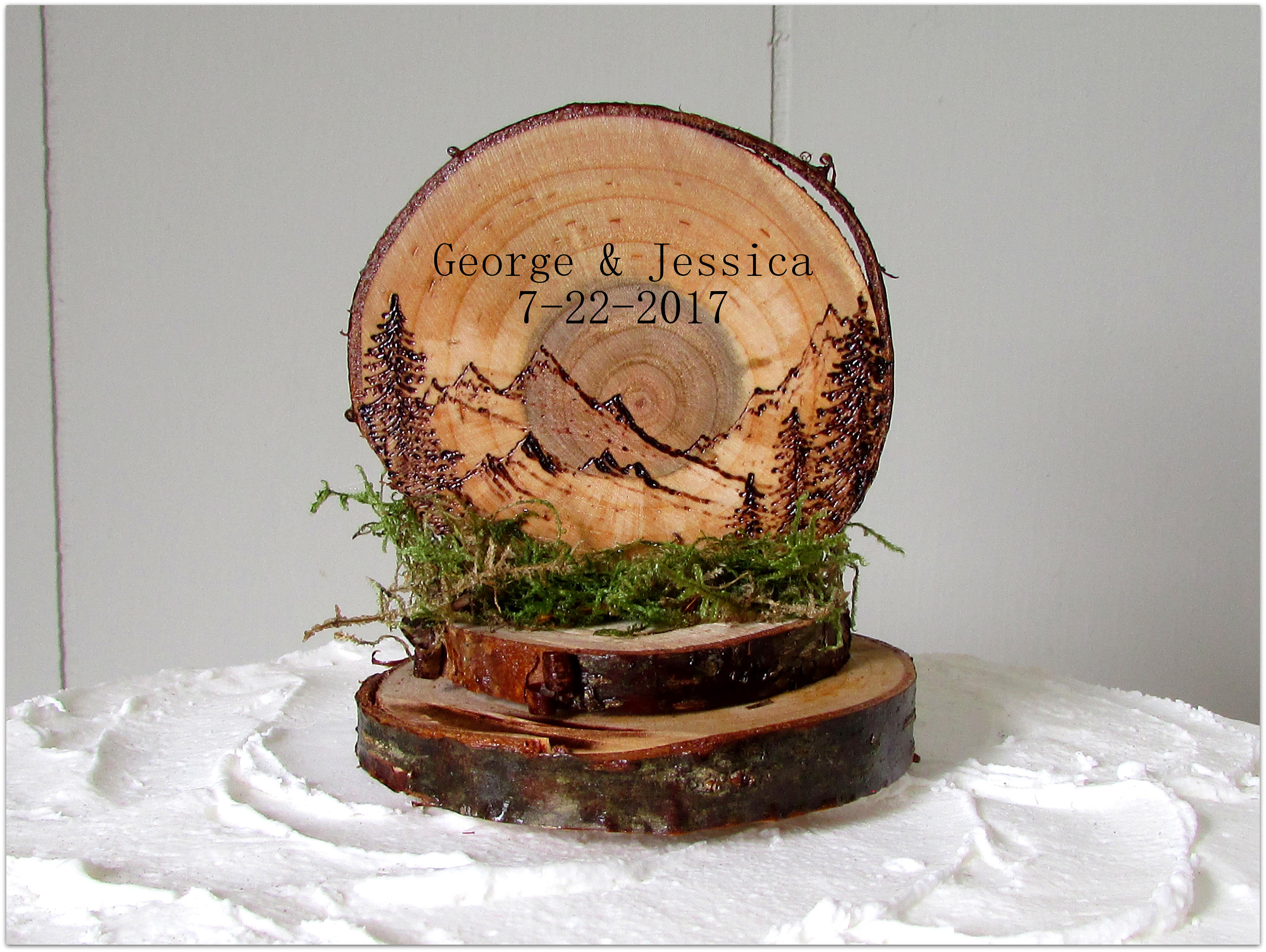 Mountain Wedding Cake Topper Mountain Wedding Woodland | Etsy