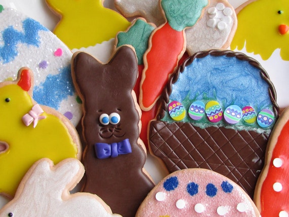 Fake Easter Cookies Faux Spring Theme Table Cookies for Home Display Decor Bakery Sugar Cookie Cut Outs Food Ornament Milk Bunny Eggs Basket Il_570xn