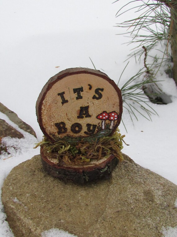 It's a Boy Rustic Cake Topper, Rustic Baby Shower Cake Topper, Woodland Baby Shower Cake Topper, Mushroom Baby Shower Cake Topper, Mushroom Il_570xn