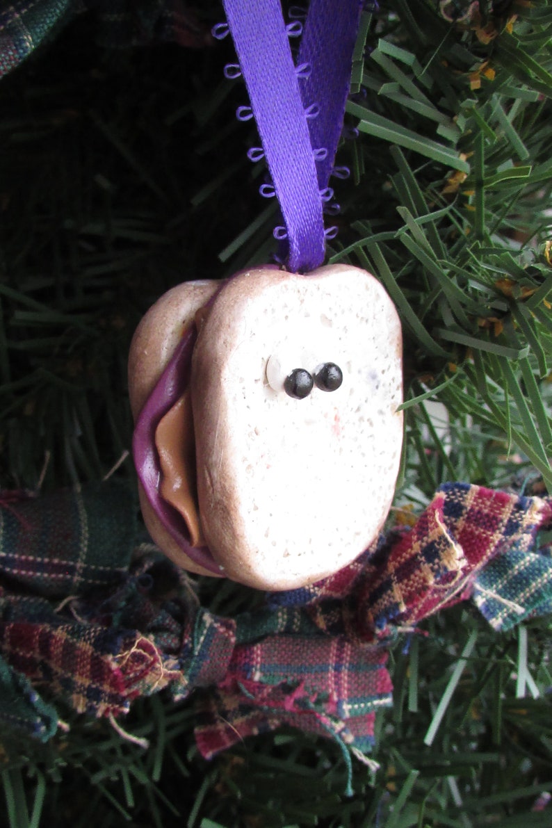Peanut Butter & Jelly Christmas Ornament Sandwich Ornament Etsy