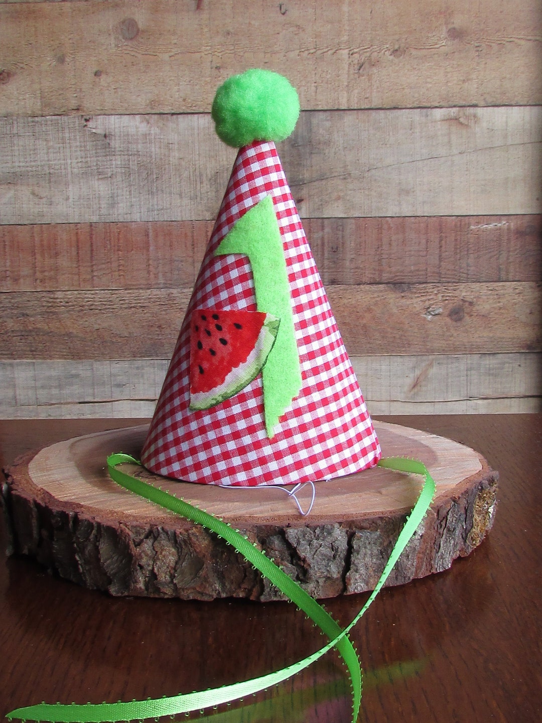 Watermelon First Birthday Hat Red Watermelon Party Hat One in Etsy