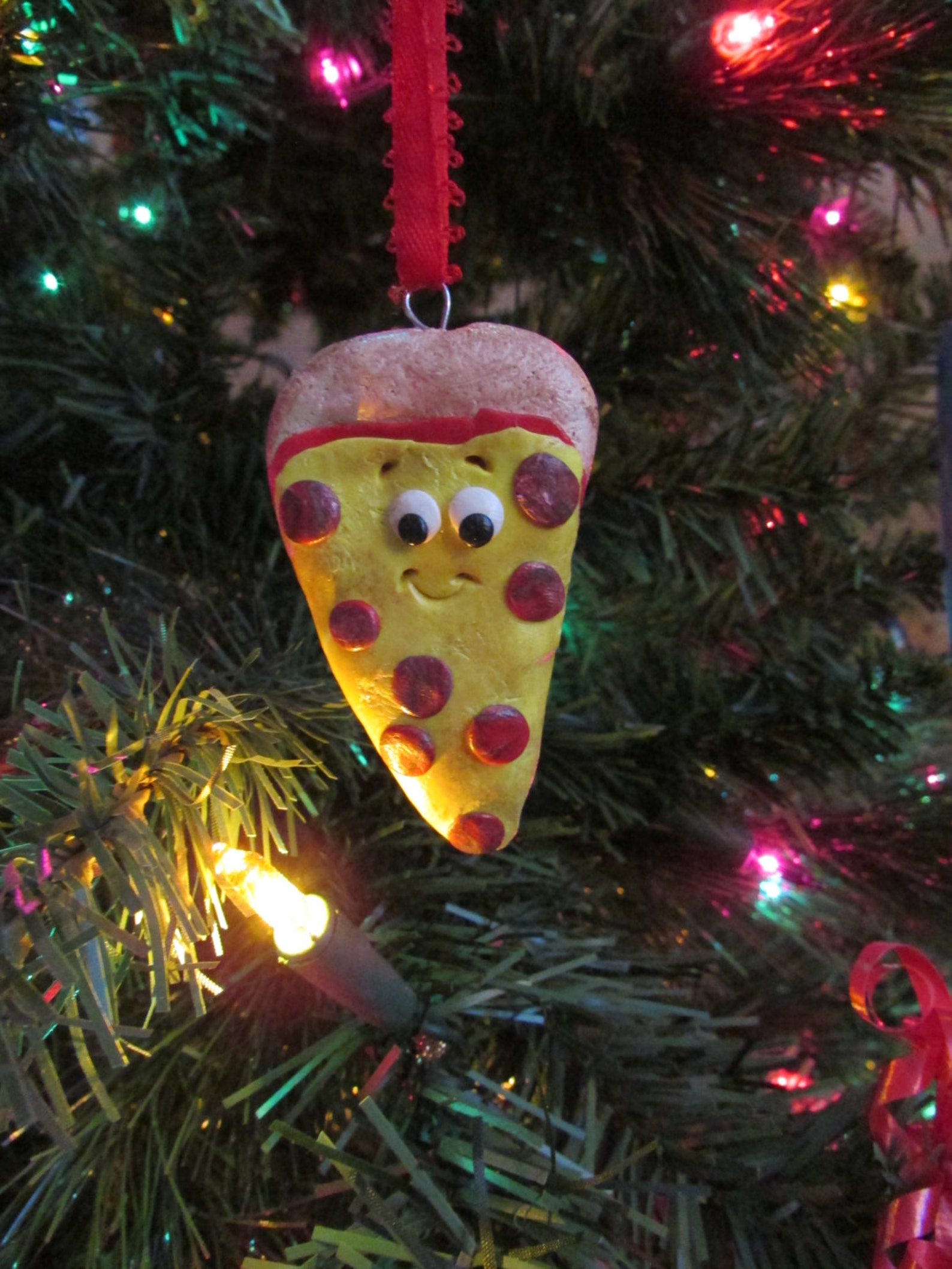 Pizza Christmas Ornament Pizza Slice Ornament Pizza Lovers Etsy