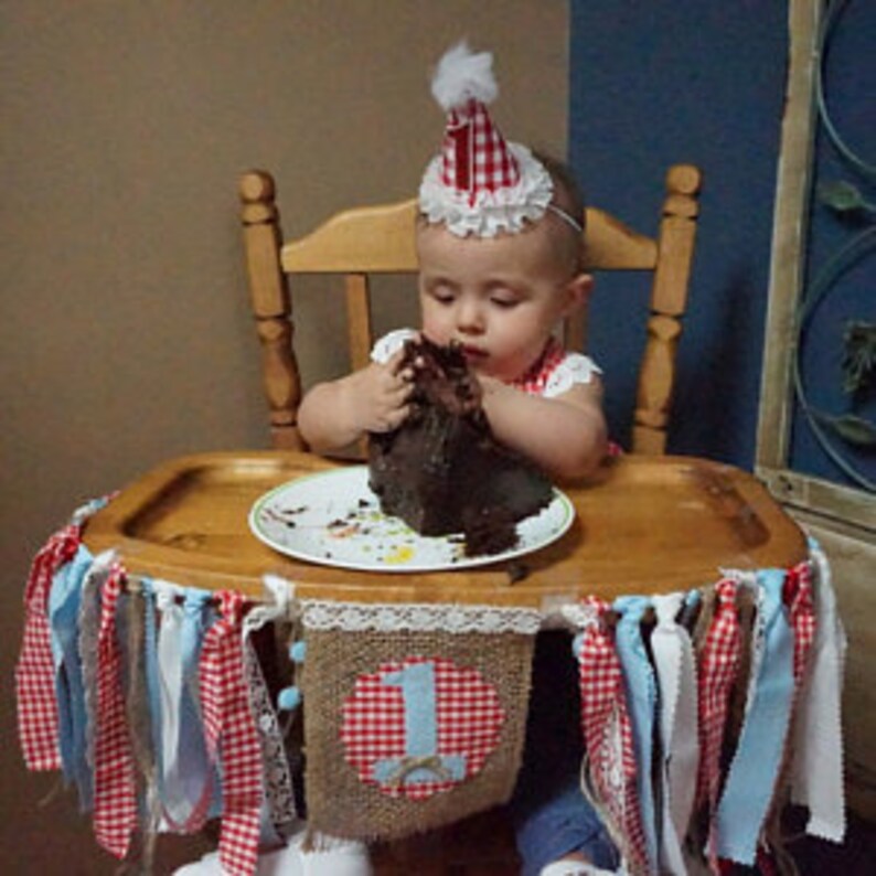 Farmers Market Birthday High Chair Banner Red Blue Highchair | Etsy