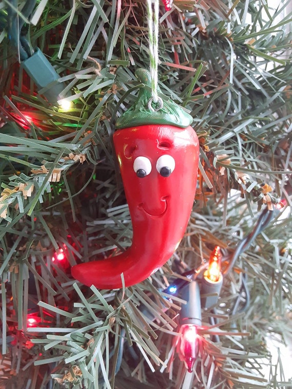 Red Pepper Christmas Ornament Hot Sauce Spicey Ornament Mexican Food Funny Food Ornament Veggies Hot Red Pepper Unique Ornament Hot Sauce Il_570xn