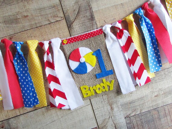 Beach Ball High Chair Highchair Banner First Birthday Garland Photo Prop Smash Cake Summer Birthday Pool Party Fun to Be One Fun in the Sun Il_570xn