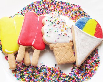 Fake Ice Cream Cone Shaped Sugar Cookie for Display Summer Themed Faux Cookies Ornament Food Carnival Snow Cone Twin Pop Popsicle Home Decor