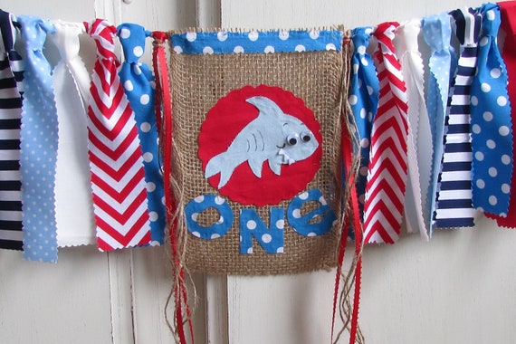 Baby Shark High Chair Banner Highchair Decor Shark First Birthday