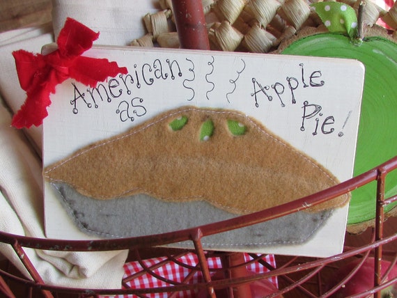 Apple Pie MINI Sign Tiered Tray Decor Wood Sign Farmhouse Tray Decoration Kitchen American as Apple Pie Theme Vintage Americana Pie Sign Il_570xn