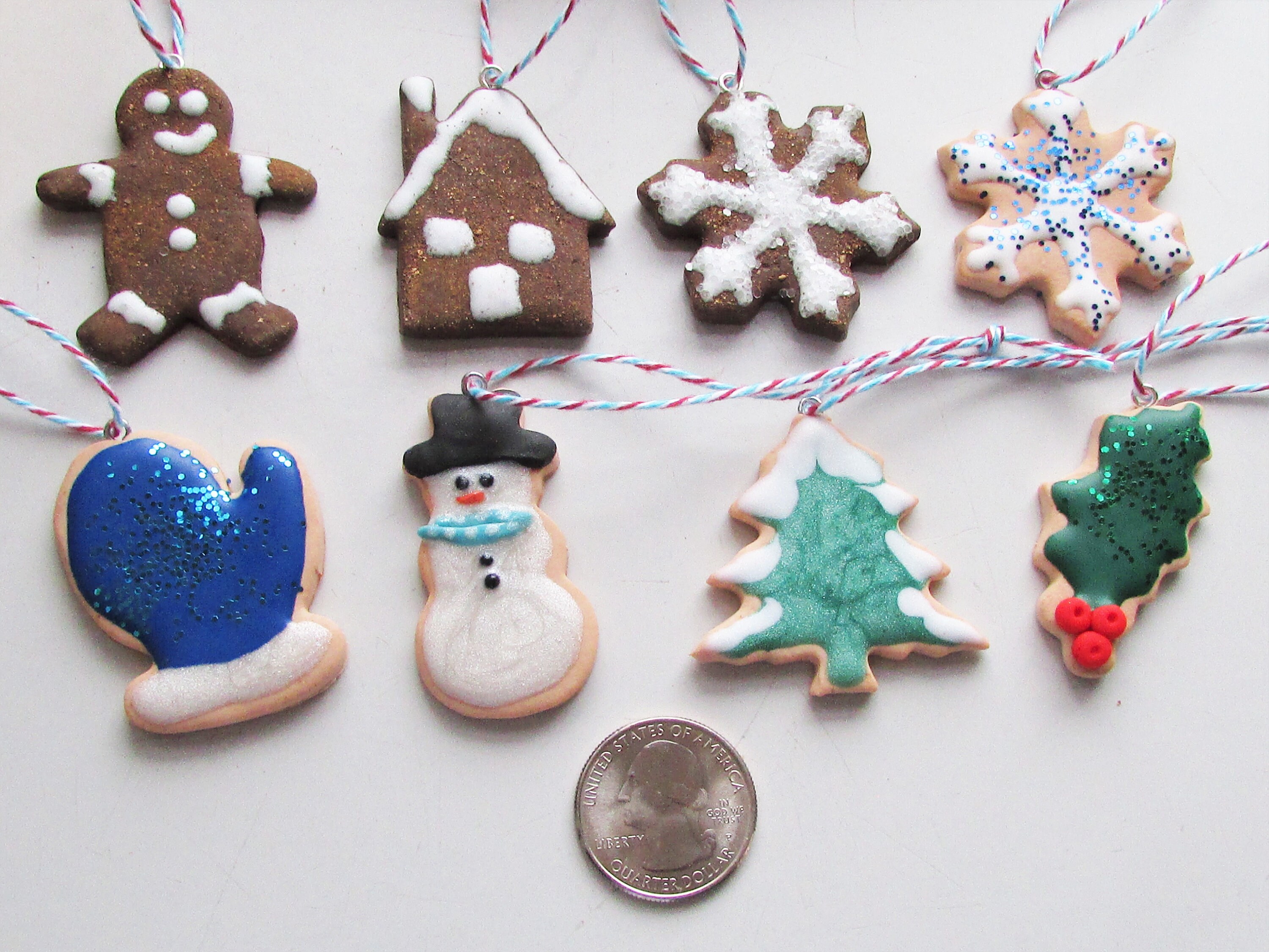 MINI Winter Cookie Ornament Set Small Cookie Ornaments Gift Etsy