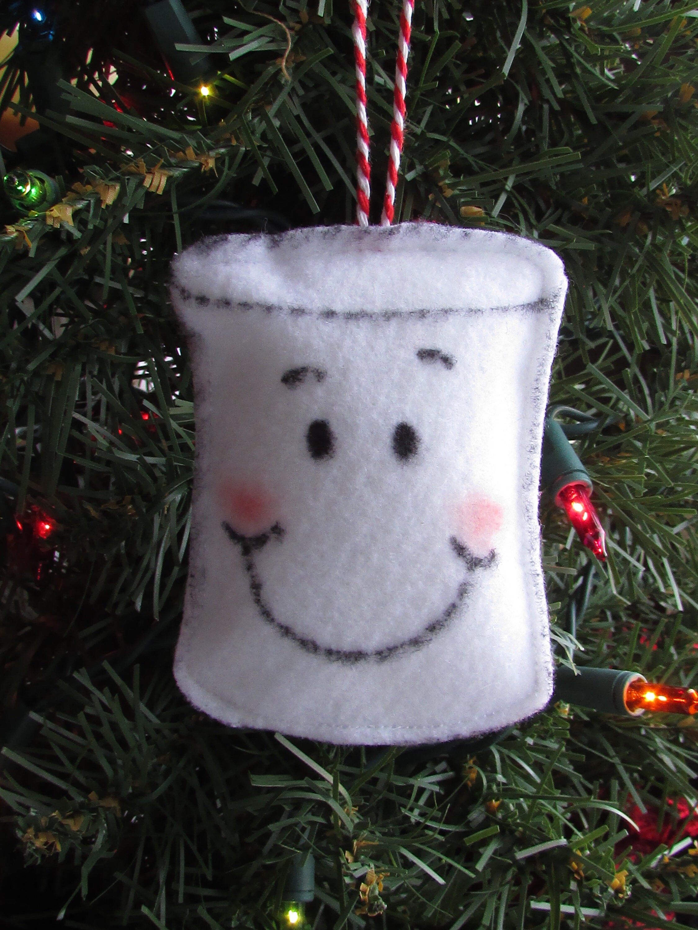 Marshmallow Ornament Hot Cocoa Ornament Chirstmas Ornament Etsy