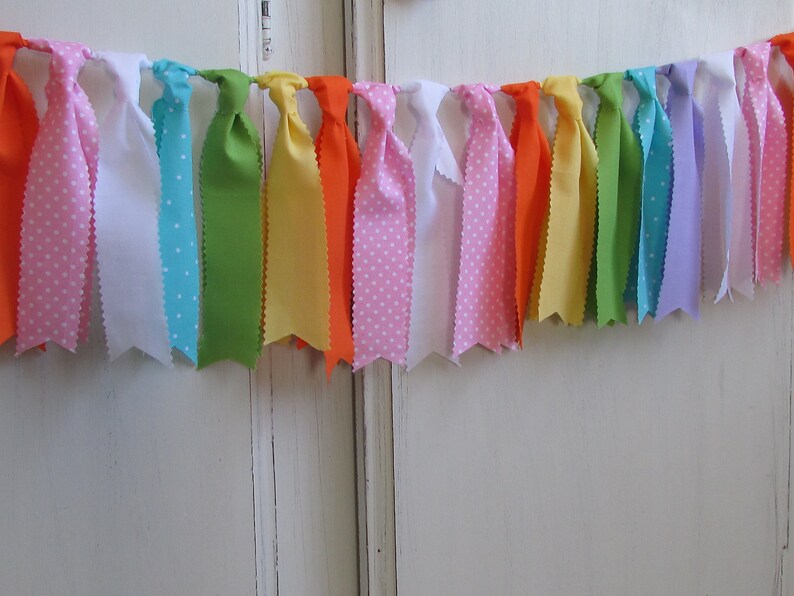 Pastel Rainbow Fabric Banner Garland Backdrop Photo Prop Etsy