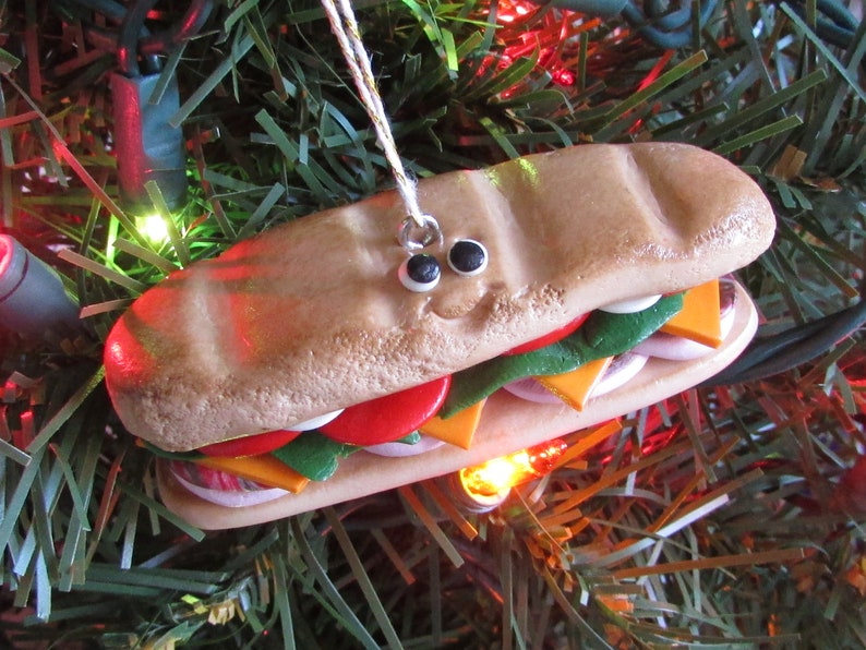 Hoagie Christmas Ornament Sandwich Ornament Submarine Etsy