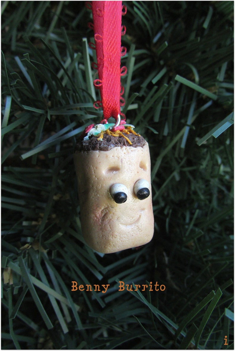 Burrito Christmas Ornament Burrito Ornament Burrito Charm Etsy