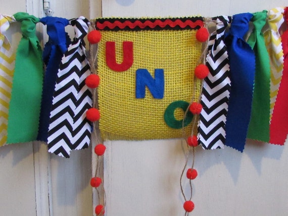 Uno Birthday Banner Fiesta First Birthday High Chair Banner Cake Smash Fiesta Highchair Garland Wild One Boys Fiesta Primary Colors Birthday Il_570xn