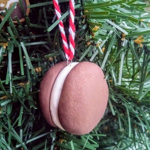 1 MINI Chocolate Gob Cookie Christmas Ornament Christmas Cookie Ornament Cookies Bakery Whoopie Pie Ornament Funny Food Chocolate Baker