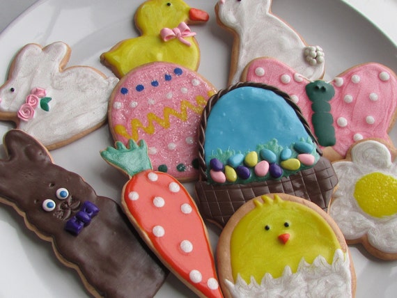 Fake Easter Cookies Faux Spring Theme Table Cookies for Home Display Decor Bakery Sugar Cookie Cut Outs Food Ornament Milk Bunny Eggs Basket Il_570xn