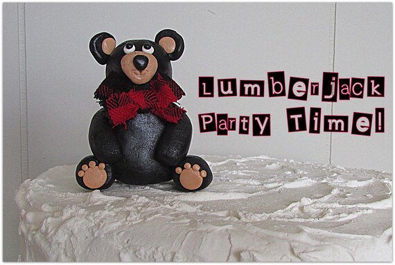 lumberjack baby shower cake topper