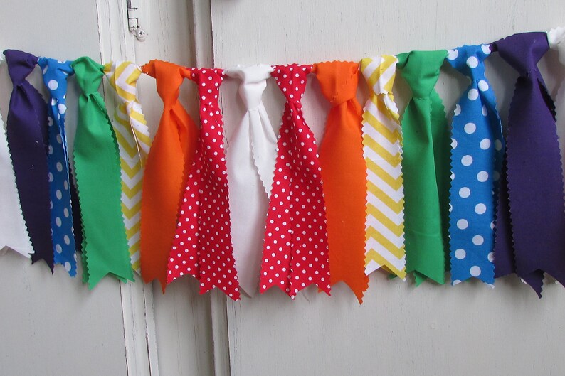 Rainbow Rag Tie Banner Rainbow Garland Rainbow Fabric Banner Etsy