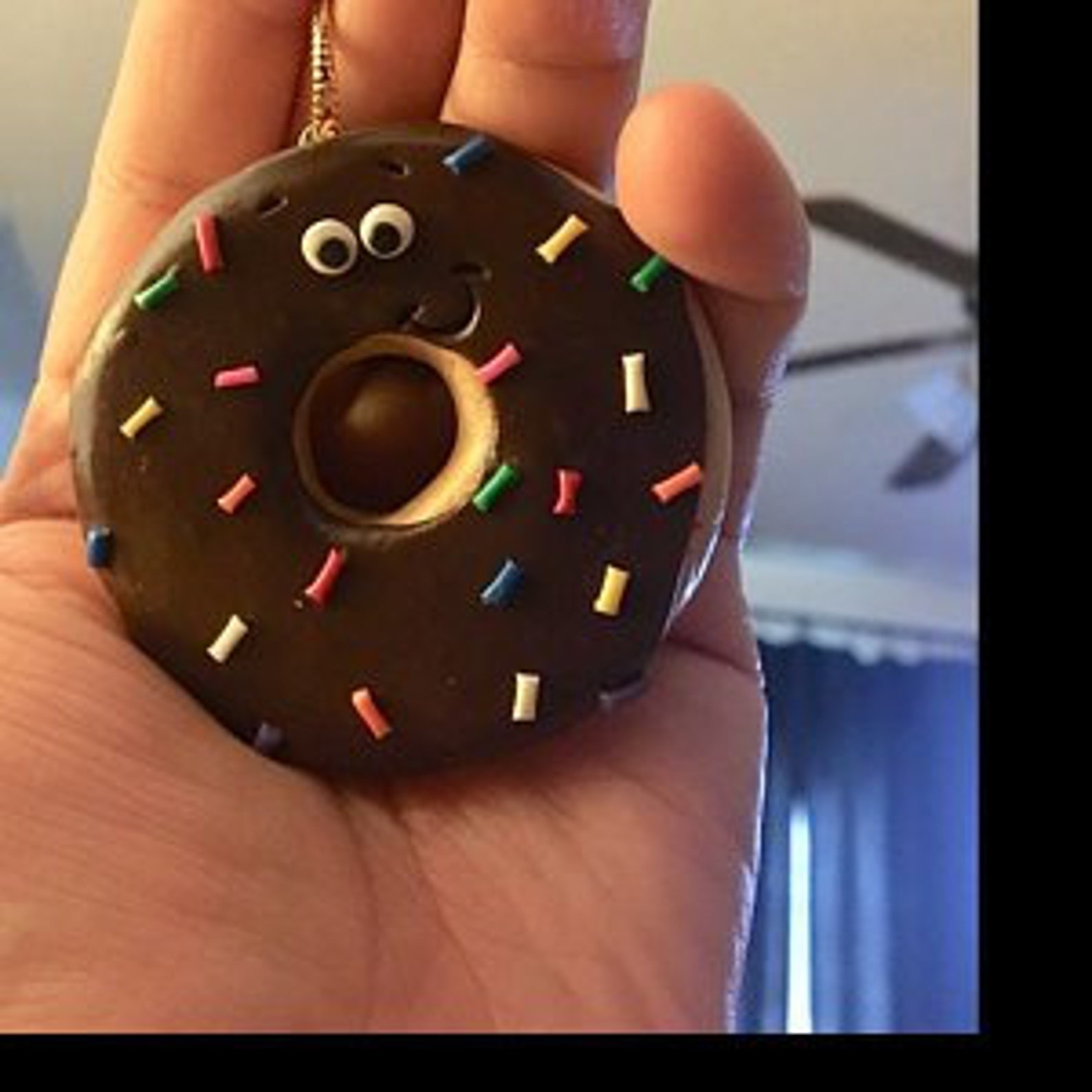 Donut Christmas Ornament Chocolate Donut Ornament Christmas Etsy
