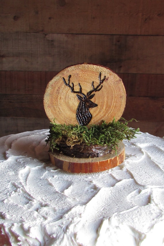Deer Cake Topper Buck Cake Topper Rustic Hunting Cake Topper