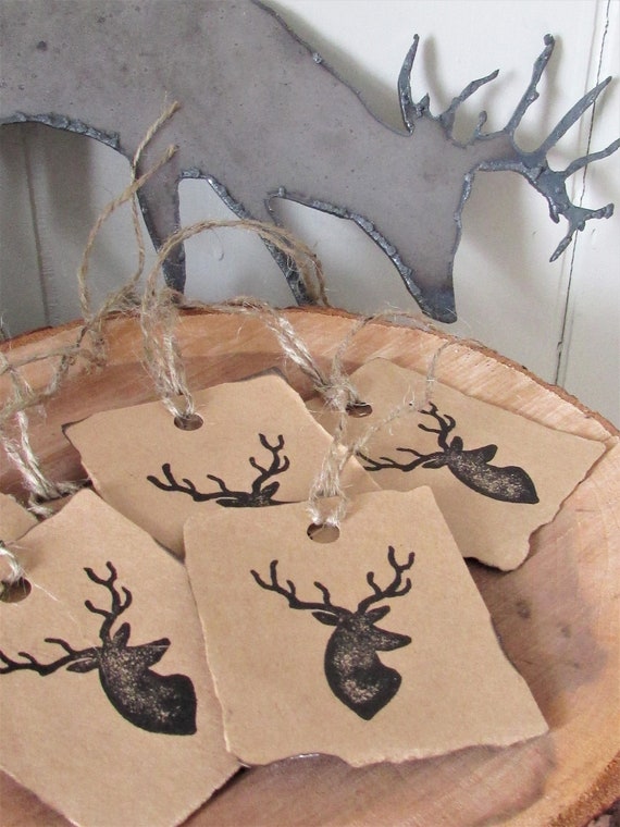 Deer Favor Tags Little Buck Favor Tags Rustic Deer Head Favor Tags Hunting Party Favor Hunter Shower Birthday Camo Birthday Deer Shower Boy Il_570xn