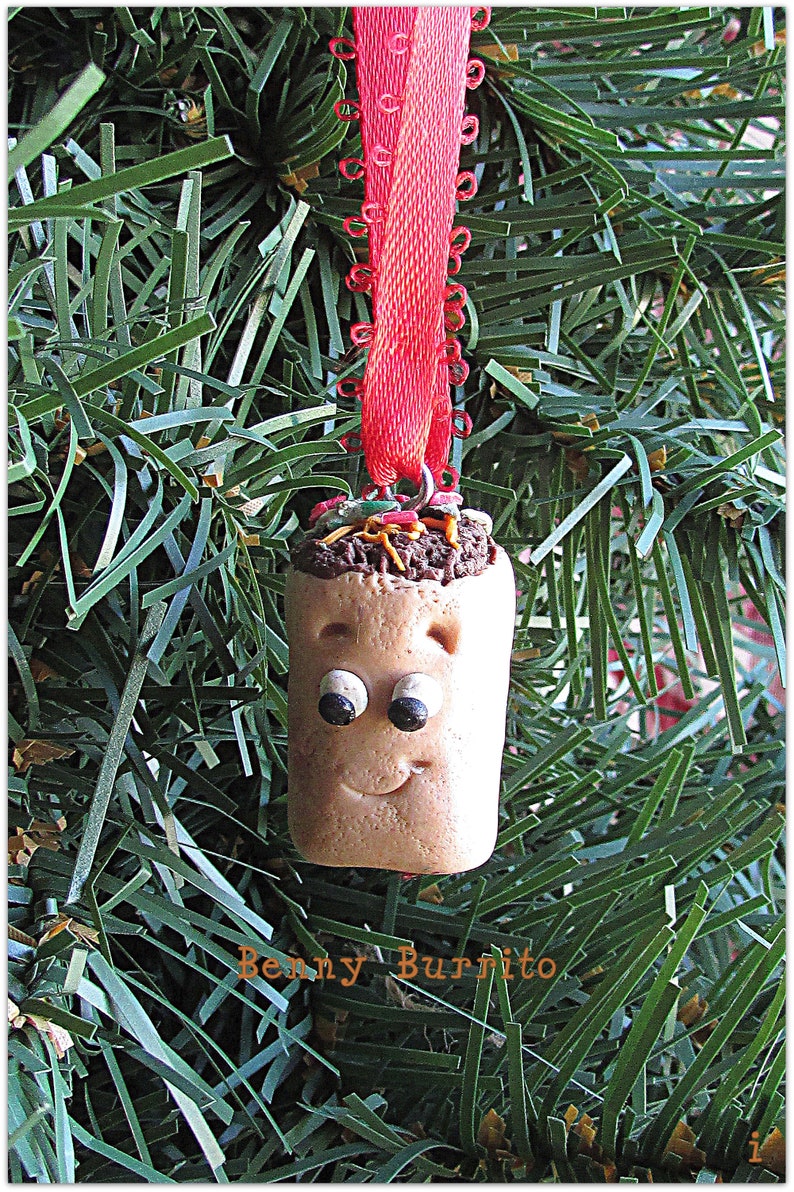 Burrito Christmas Ornament Burrito Ornament Burrito Charm Etsy