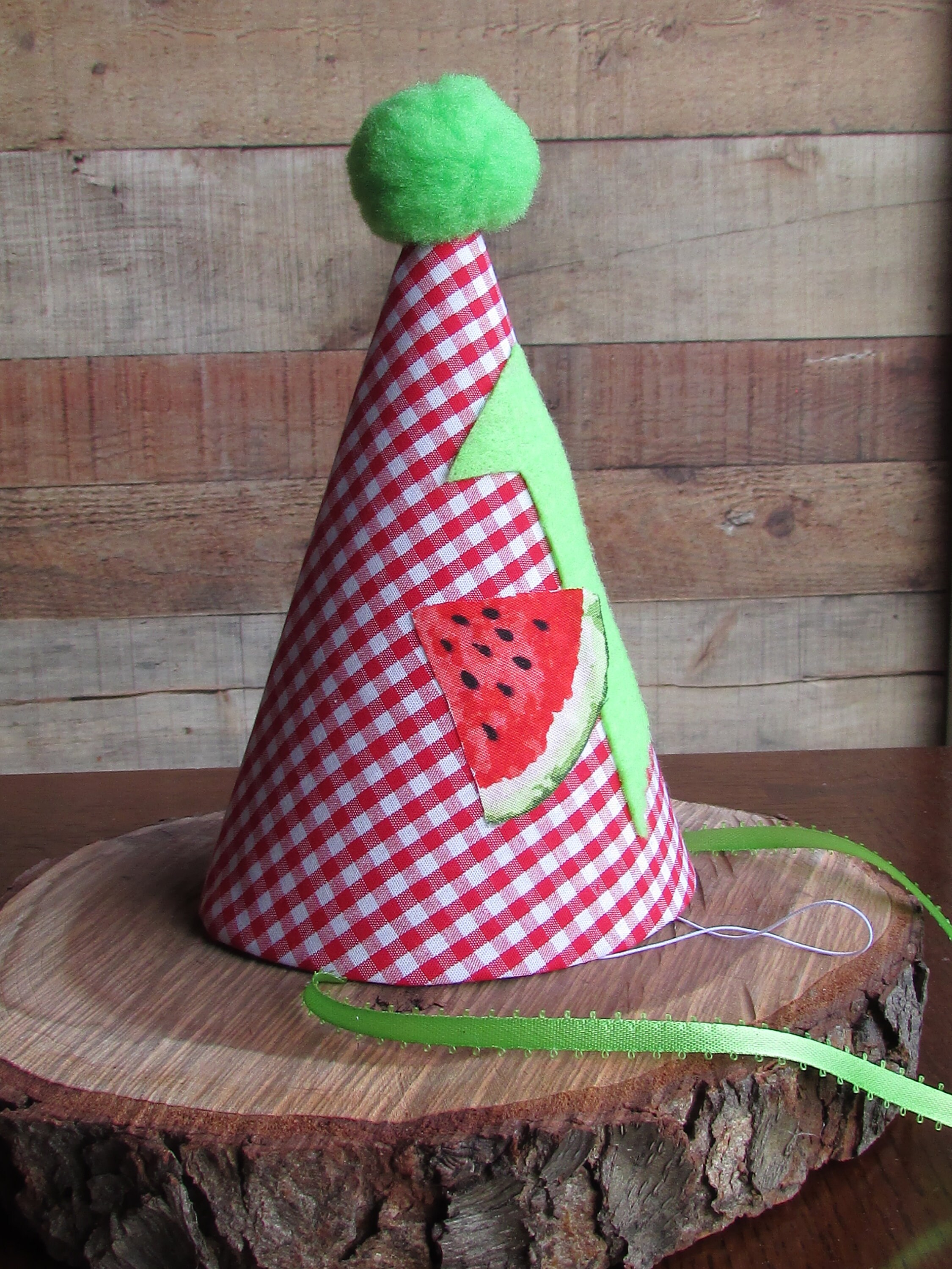 Watermelon First Birthday Hat Red Watermelon Party Hat One in Etsy