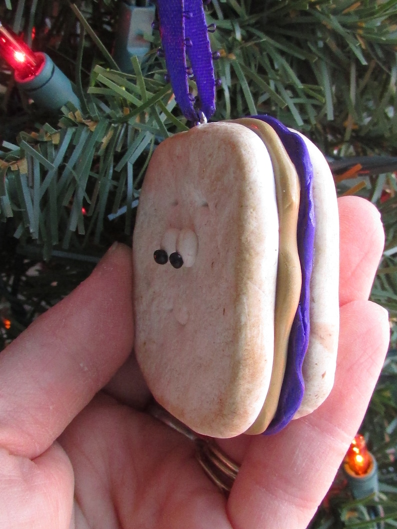 Peanut Butter & Jelly Christmas Ornament Sandwich Ornament Etsy