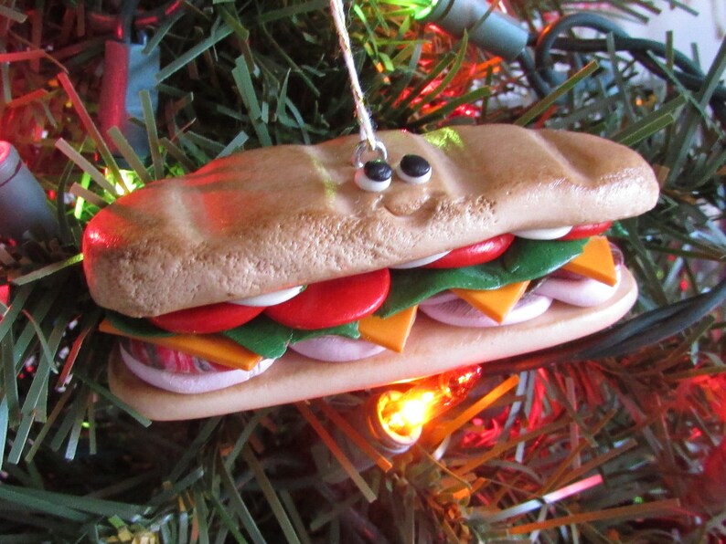 Hoagie Christmas Ornament Sandwich Ornament Submarine Etsy