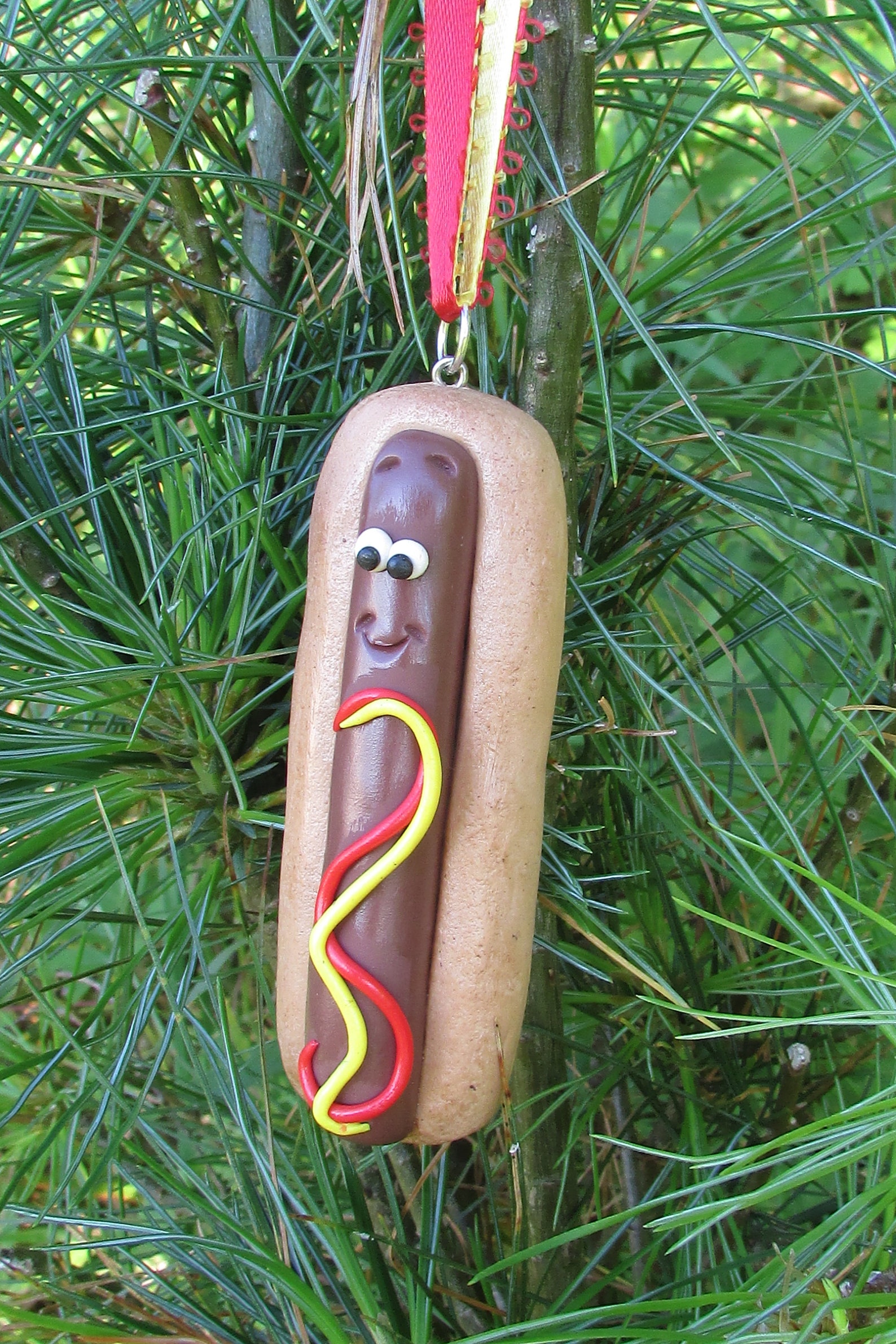 Hot Dog Christmas Ornament Hot Dog Ornament Hot Dog Charm Etsy