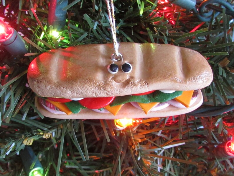 Hoagie Christmas Ornament Sandwich Ornament Submarine Etsy