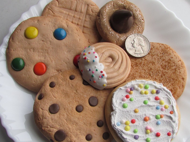 Fake Cookies For Display 7 Faux Cookie Food Props Bakery Decor Etsy