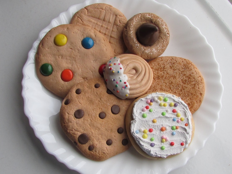 Fake Cookies For Display 7 Faux Cookie Food Props Bakery Decor Etsy