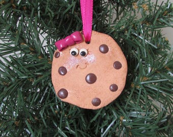 Chocolate Chip Cookie Ornament, Chocolate Chip Cookie Christmas Ornament, Cookie Ornament, Chloe Cookie, Cookie Christmas Ornament, Cookie