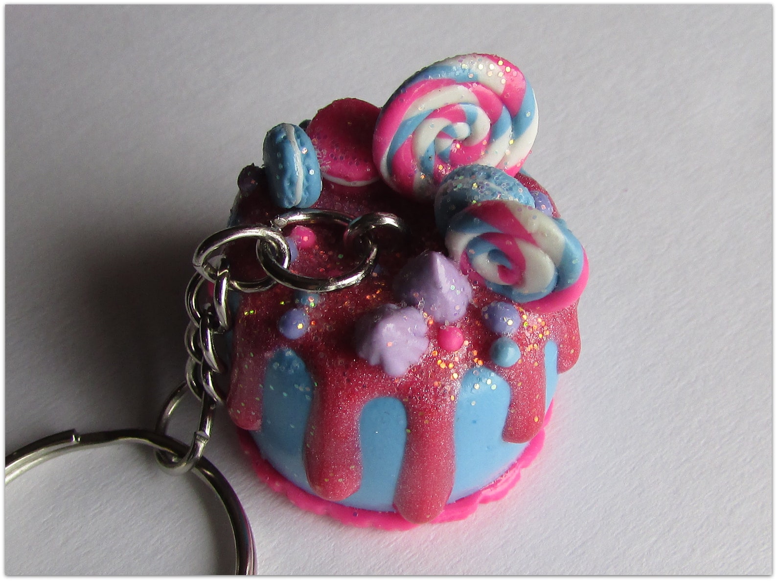 Cake Keychain Birthday Cake Keychain Dessert Keychain Baker Etsy