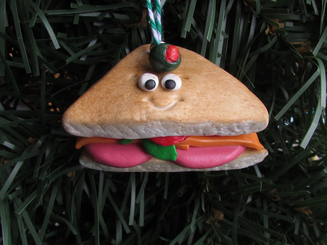 Sandwich Christmas Ornament Sandwich With Olive Ornament Etsy
