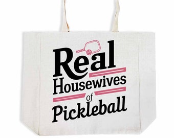 Pickleball Tote Bag, Gift for Pickleball Fan, Ask Me About My Pickleball Skills, Linen Tote Bag