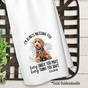 Every Snack You Make Goldendoodle Gift, Personalized Goldendoodle Kitchen Towel, Doodle Decor for Dog Owner, Hostess Housewarming Present