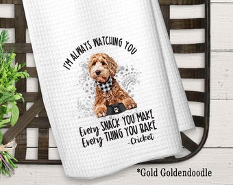 Every Snack You Make Goldendoodle Gift, Personalized Goldendoodle Kitchen Towel, Doodle Decor for Dog Owner, Hostess Housewarming Present