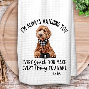 Every Snack You Make Goldendoodle Gift, Personalized Goldendoodle Kitchen Towel, Doodle Decor for Dog Owner, Hostess Housewarming Present