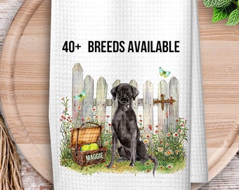 Personalized Dog Kitchen Towel: Summer Wildflower Pet Decor