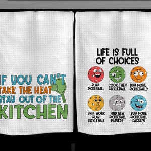 Pickleball Kitchen Tea Towel, Pickleball Gift for Group,  Pickleball Decor, Funny Tea Towel